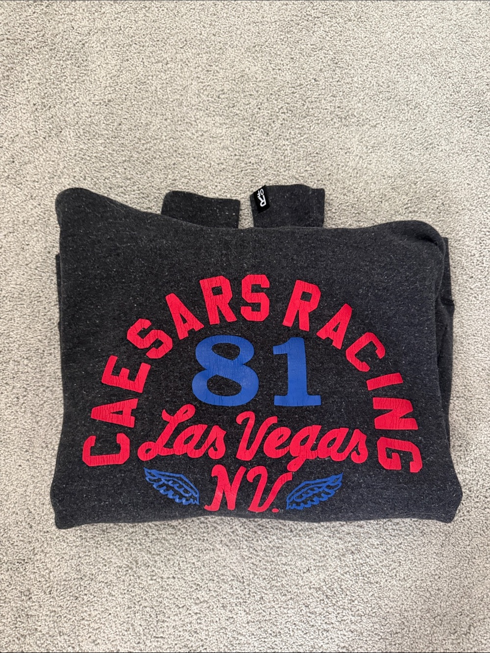 Dark Gray 'Caesars Racing 81 Las Vegas NV' Pullover Hoodie